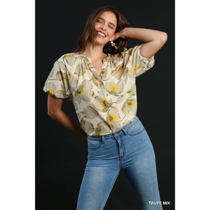 STYLE USA - Wholesale Blouse - Women's - Floral Print TOP