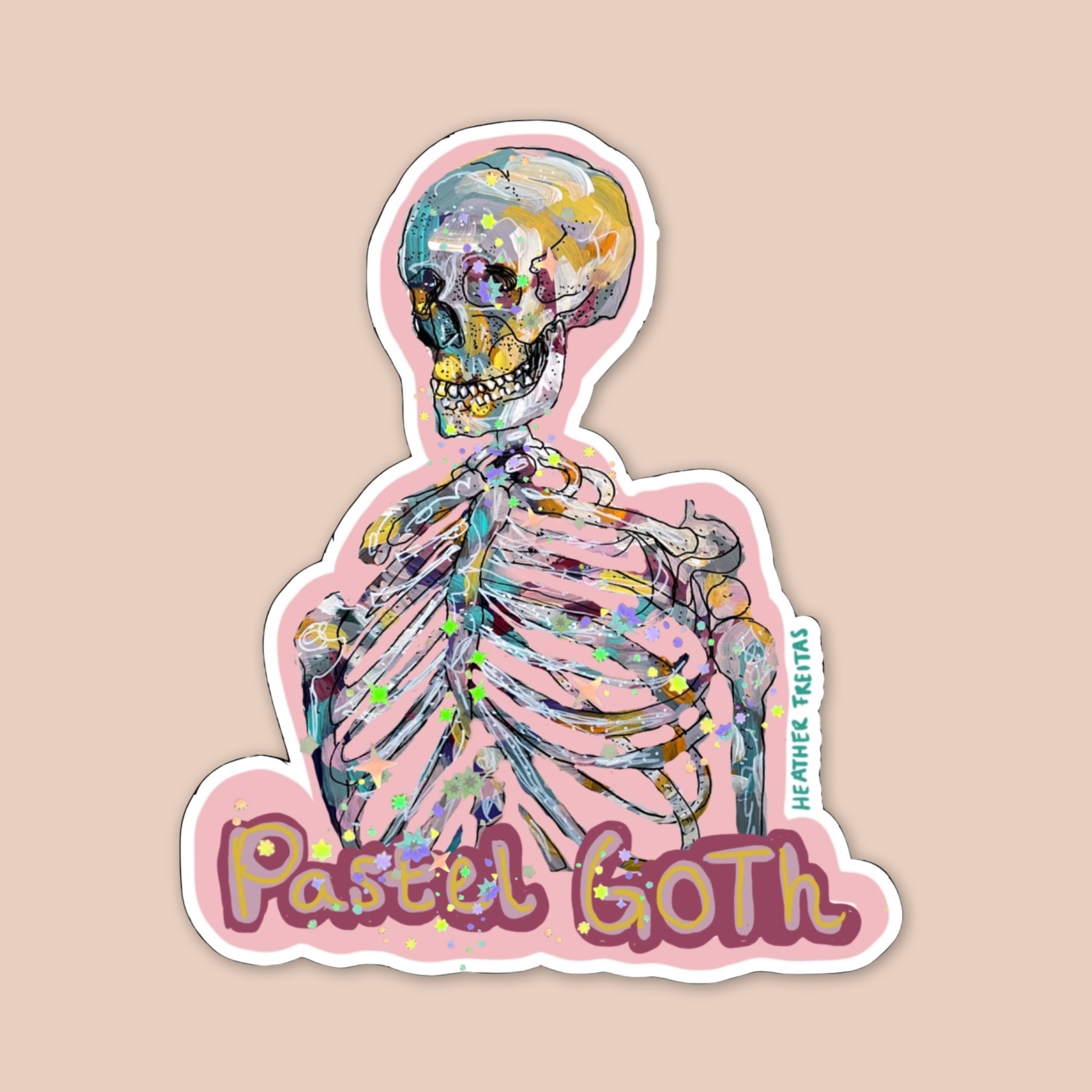 Heather Freitas - Wholesale Sticker - Pastel Goth Sticker1