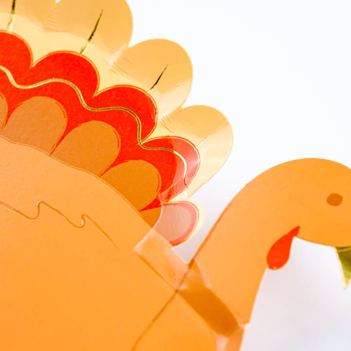 Gatherings by Curated Paperie - Wholesale Disposable Plate - Harvest Turkey Dessert Paper Plates