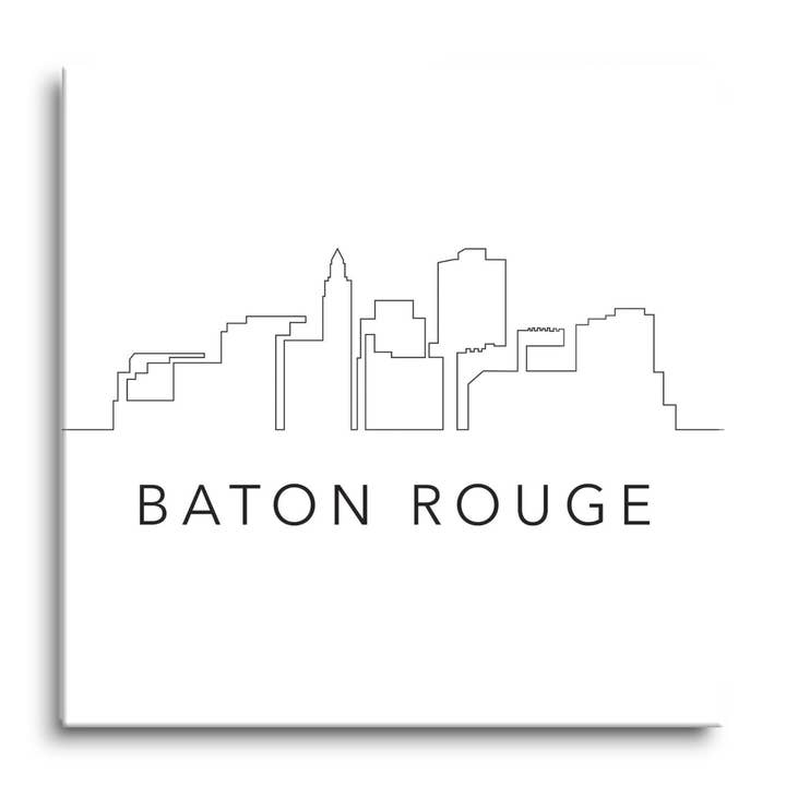 Modern Louisiana Baton Rouge City Li|12x12 Glass Plaque for wholesale by Love Local