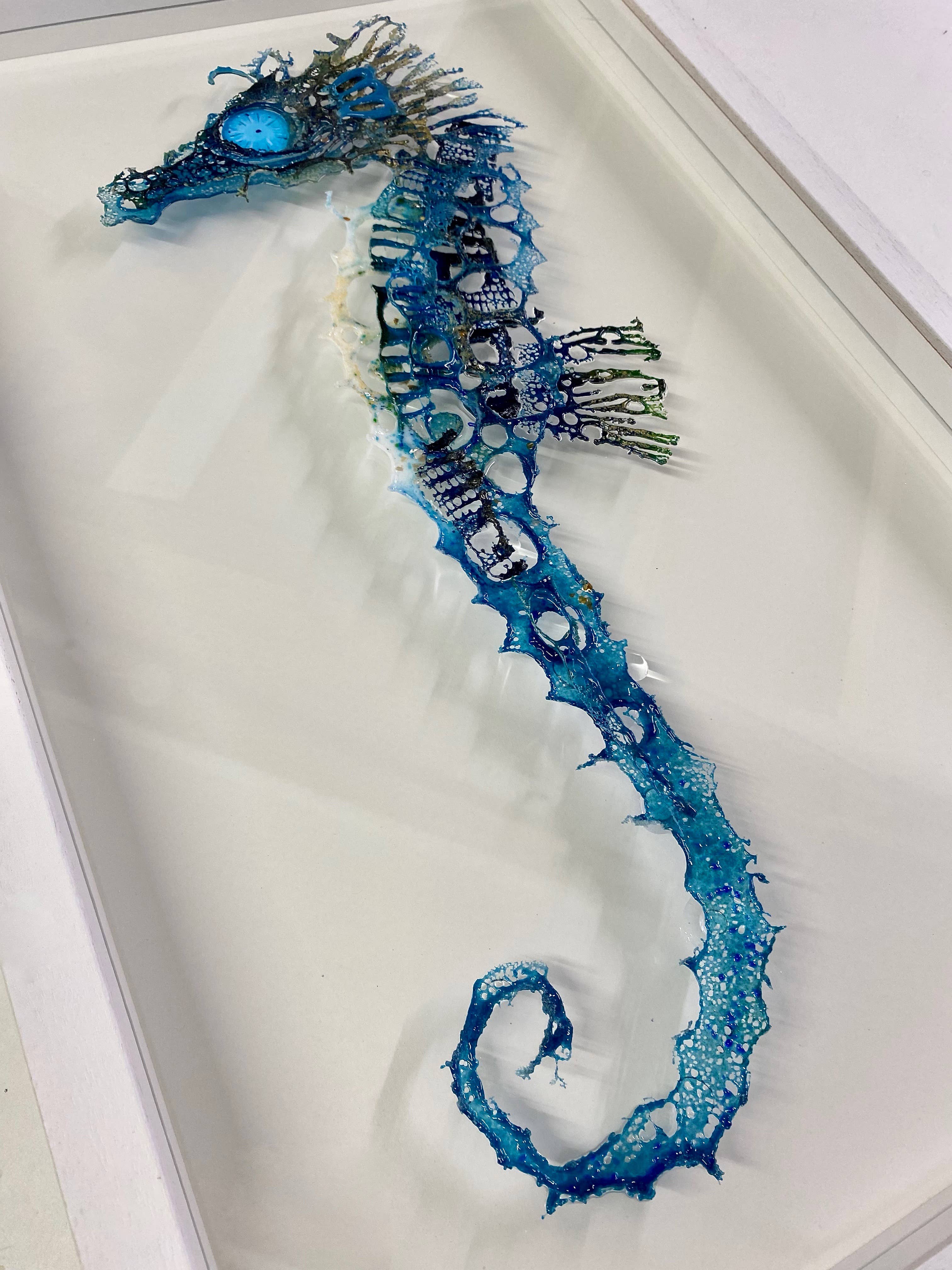 Dreya Glass - Wholesale Picture Frame - Framed Fused Glass Seahorse Large2