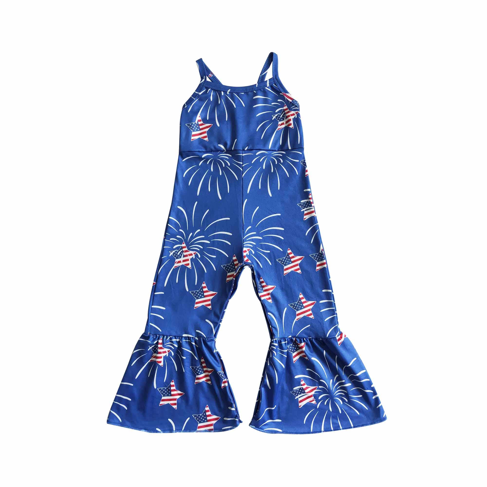Aier Wholesale - Wholesale Jumpsuit - Kids - Baby girls 4th of July Jumpsuits 44