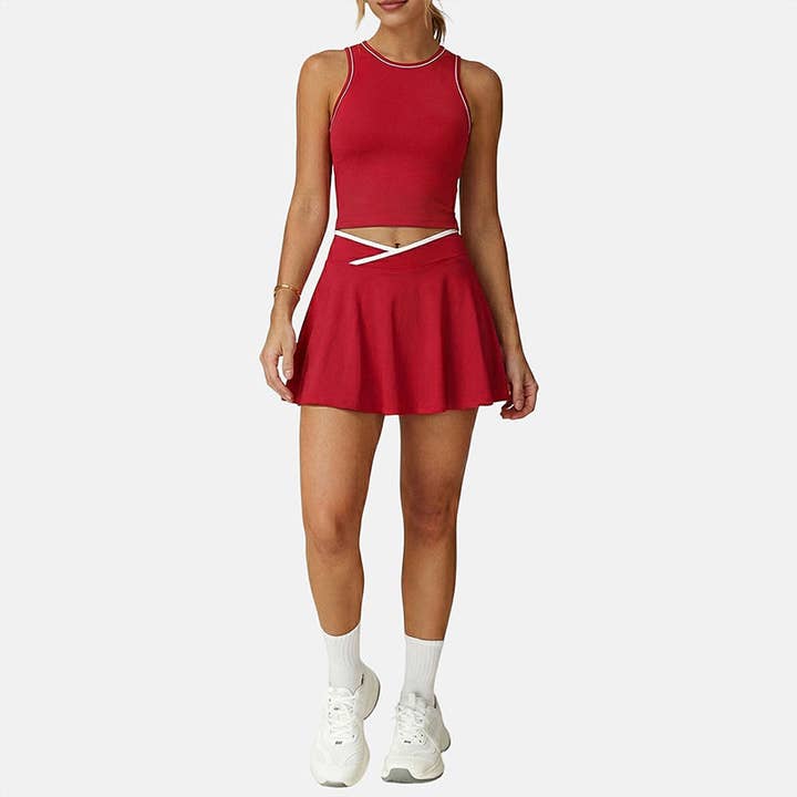 Parti damlinne + A-linjekjol 2-delat set för wholesale av WONDERXFANS