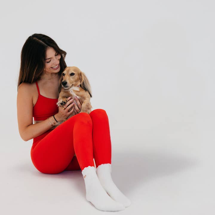 Almla Active - Wholesale Socks - Women's - Dachshund Pilates Grip Socks - Doxie6