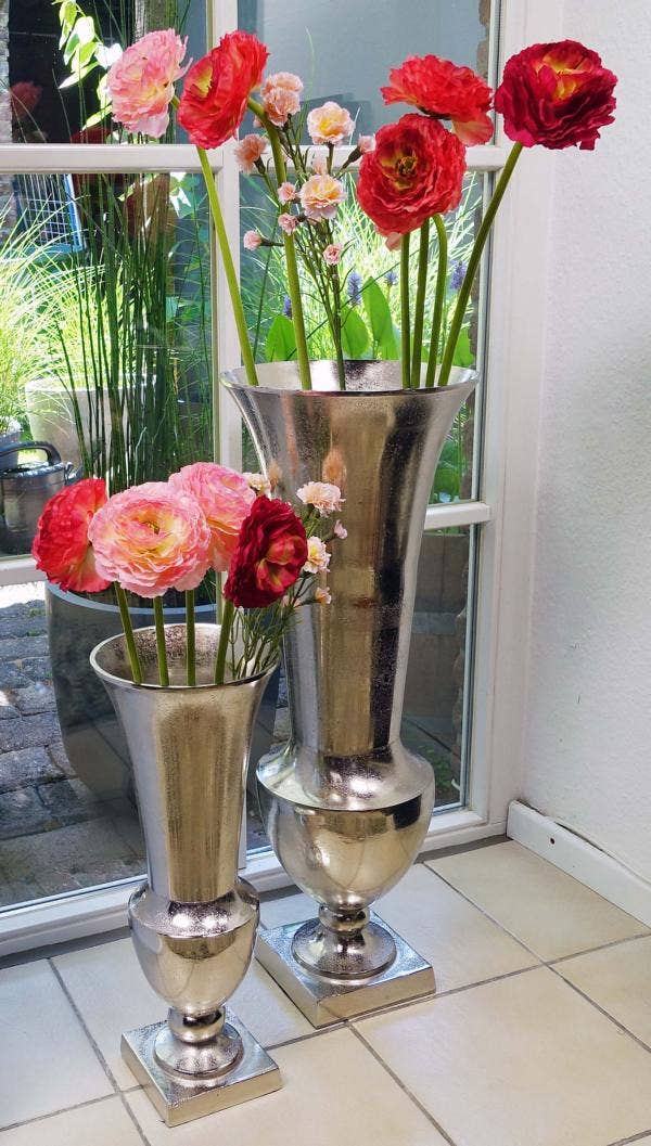 Michael & Philipp Noll e. K. - Wholesale Vase - floor vase aluminum silver 52 cm/80 cm4