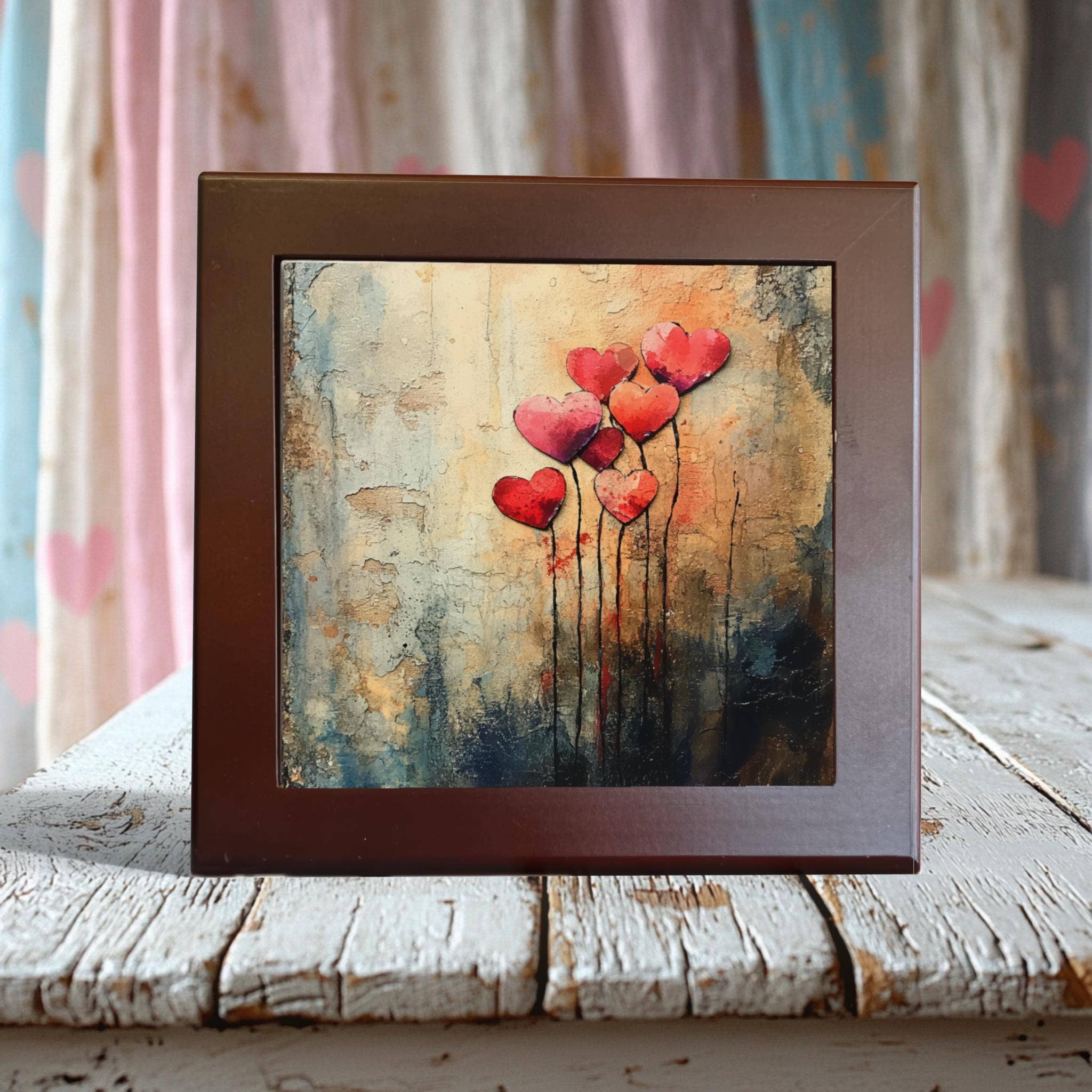 Peeping Tom's Cottage - Wholesale Wall Tile - Rustic Heart Blooms Abstract Tile - 4-Inch or 6-Inch | Peeping Tom’s Cottage1