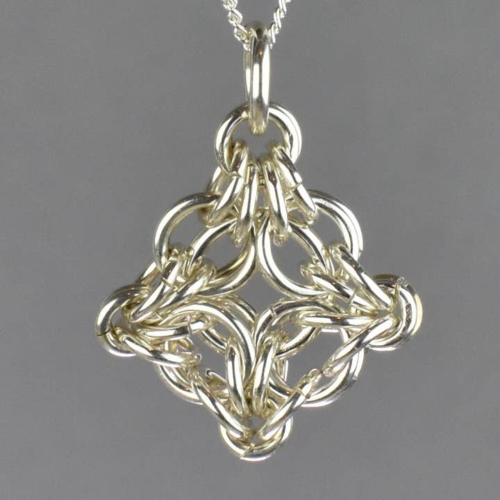Byzantine Labyrinth Chainmail Pendant for wholesale by Dave Cain Fine Jewelry