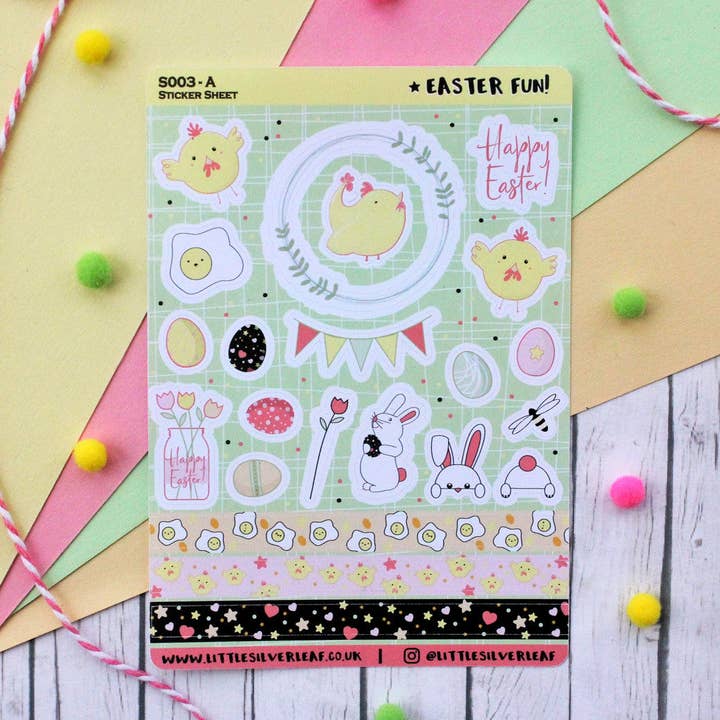 Easter Fun! - A6 Sticker Sheet for wholesale by Little Silverleaf