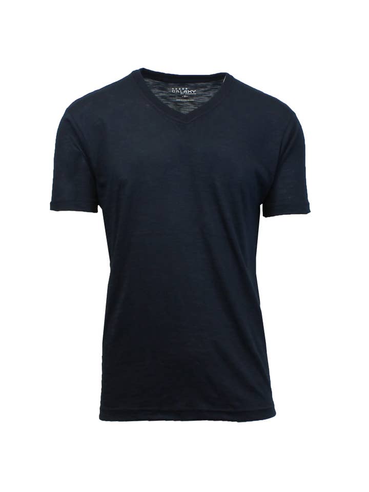 Galaxy By Harvic - Wholesale T-shirt – men's - Men's Slub Yarn V-Neck Tees2
