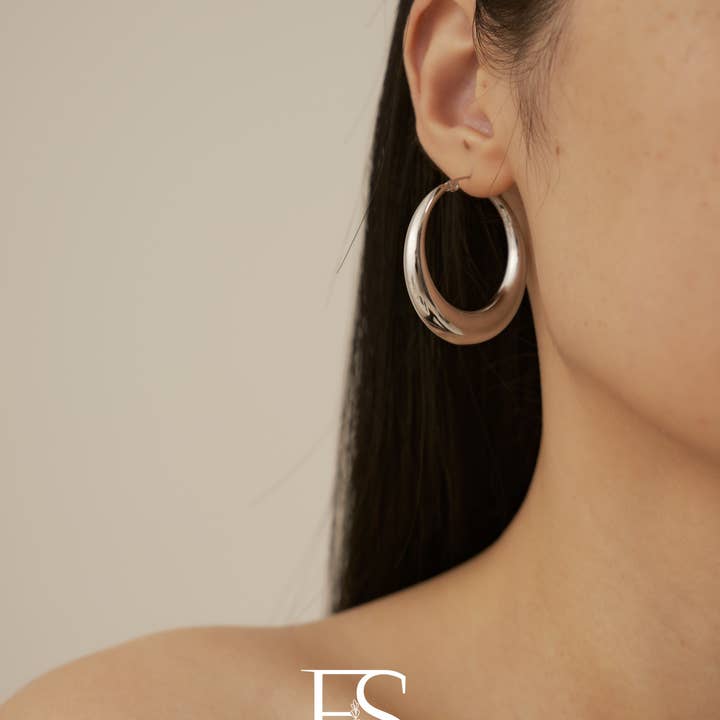 Furano Studio - Wholesale Dangle Earrings - 18k Gold Hoop Earrings; Dangle Drop Earring4