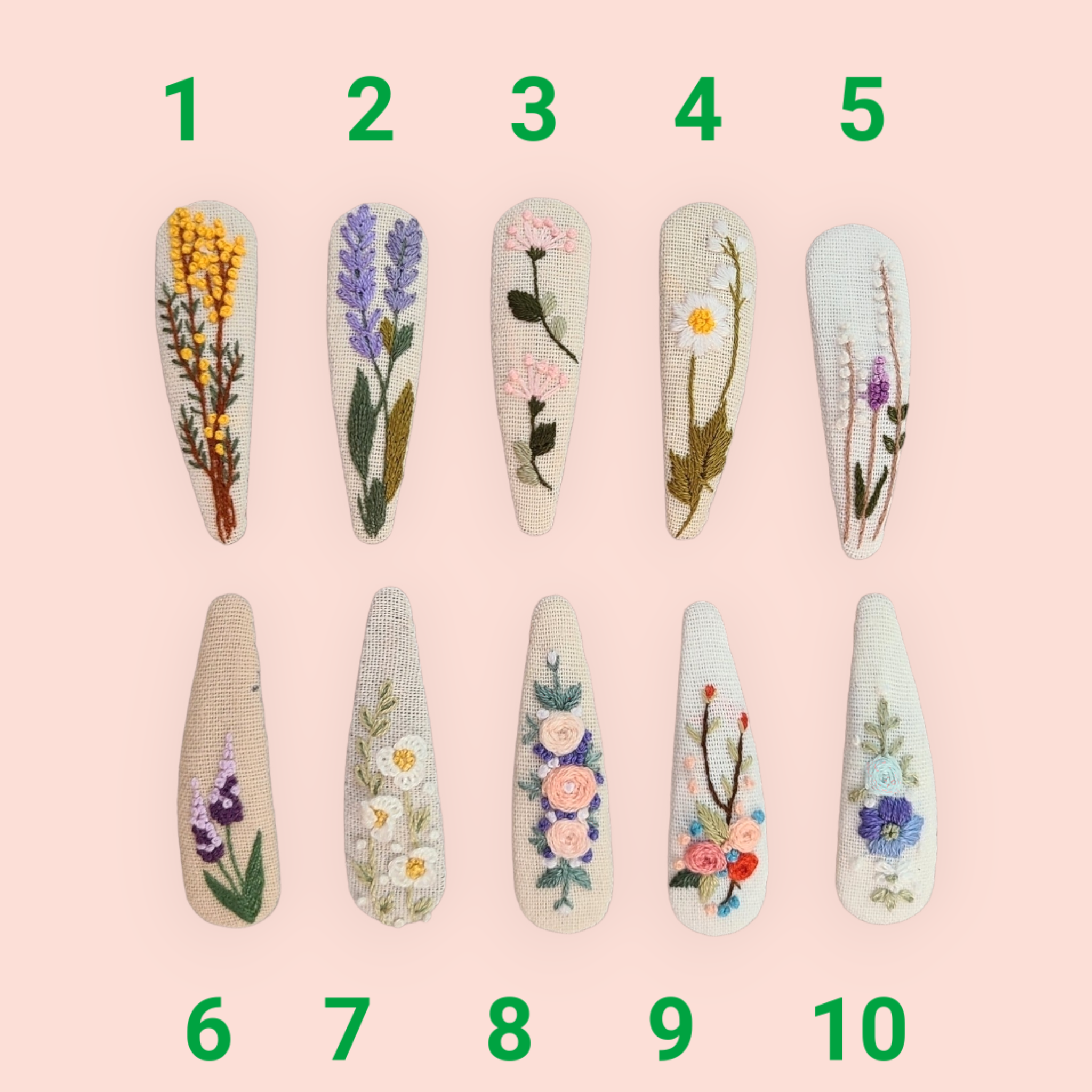 Olala Mia - Wholesale Hair Clip - Women's - Hand embroidered hairclip , floral hair clip0