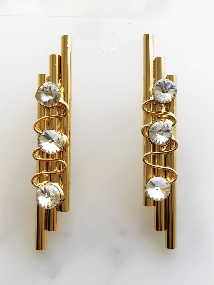Art Deco Crystal Earrings for wholesale by Carmen Miller Jewellery