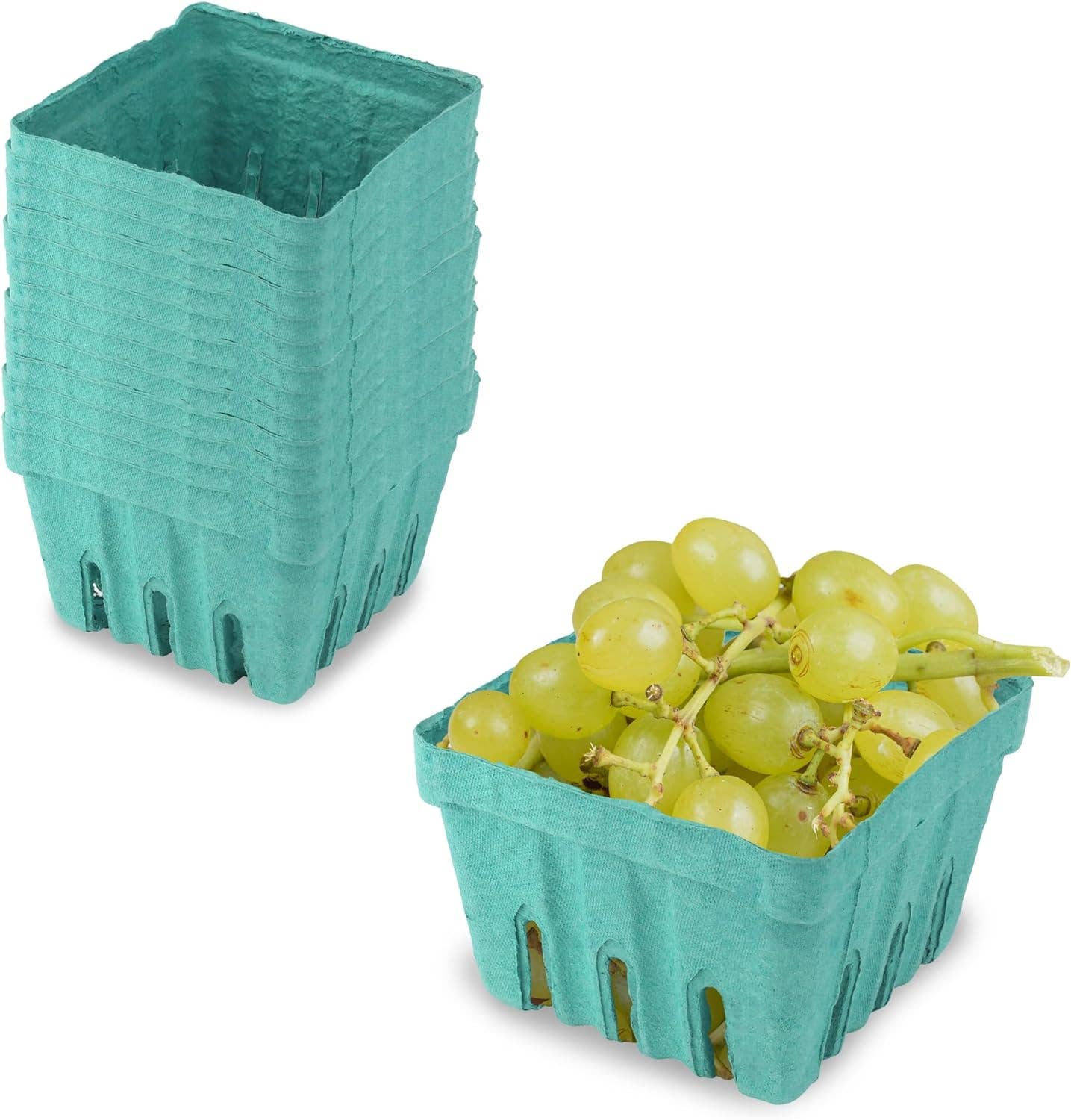MT Products - Wholesale Fruit Basket - MT Products Green Vented Produce Berry Basket2