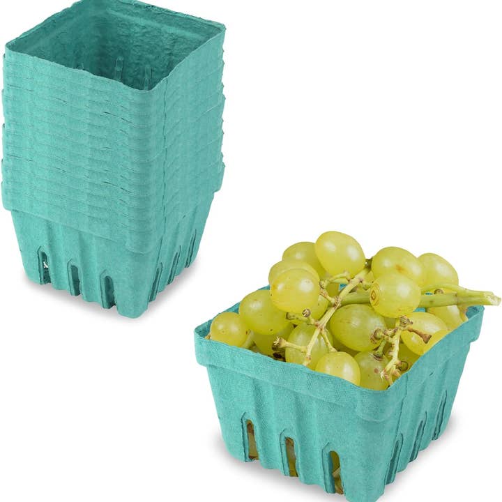 MT Products - Wholesale Fruit Basket - MT Products Green Vented Produce Berry Basket2