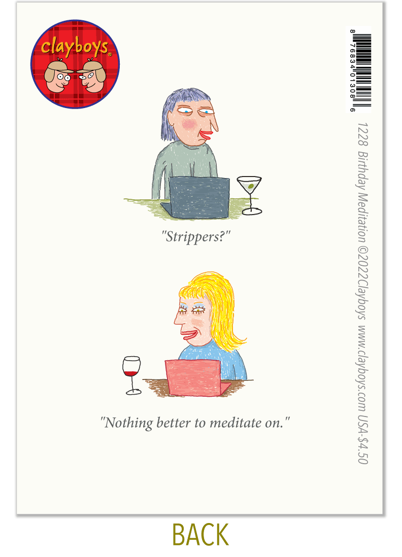 Clayboys Cards – wholesale Birthday card – 1228 Birthday Meditation2