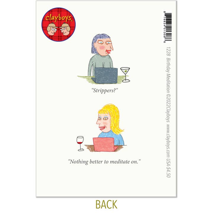 Clayboys Cards – wholesale Birthday card – 1228 Birthday Meditation2