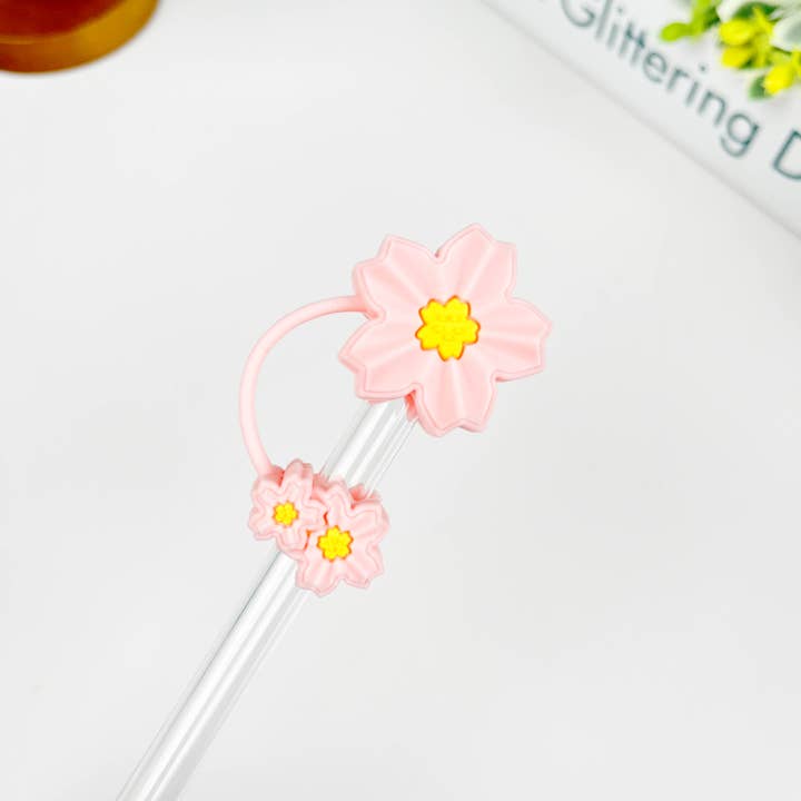 SoapElenGlen - Wholesale Drinking Straw - Flower Straw Cover,Food Grade Silicone Straw Toppers