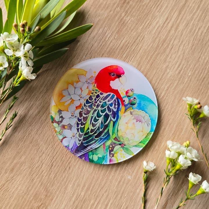 Watercolour By Cat - Wholesale Coasters - Australian Bird Art Coaster 7