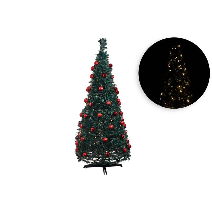 Árbol Pop'Up +Bolas Rojas H.180 Cm #1361 para venta al por mayor de CP INTERNATIONAL