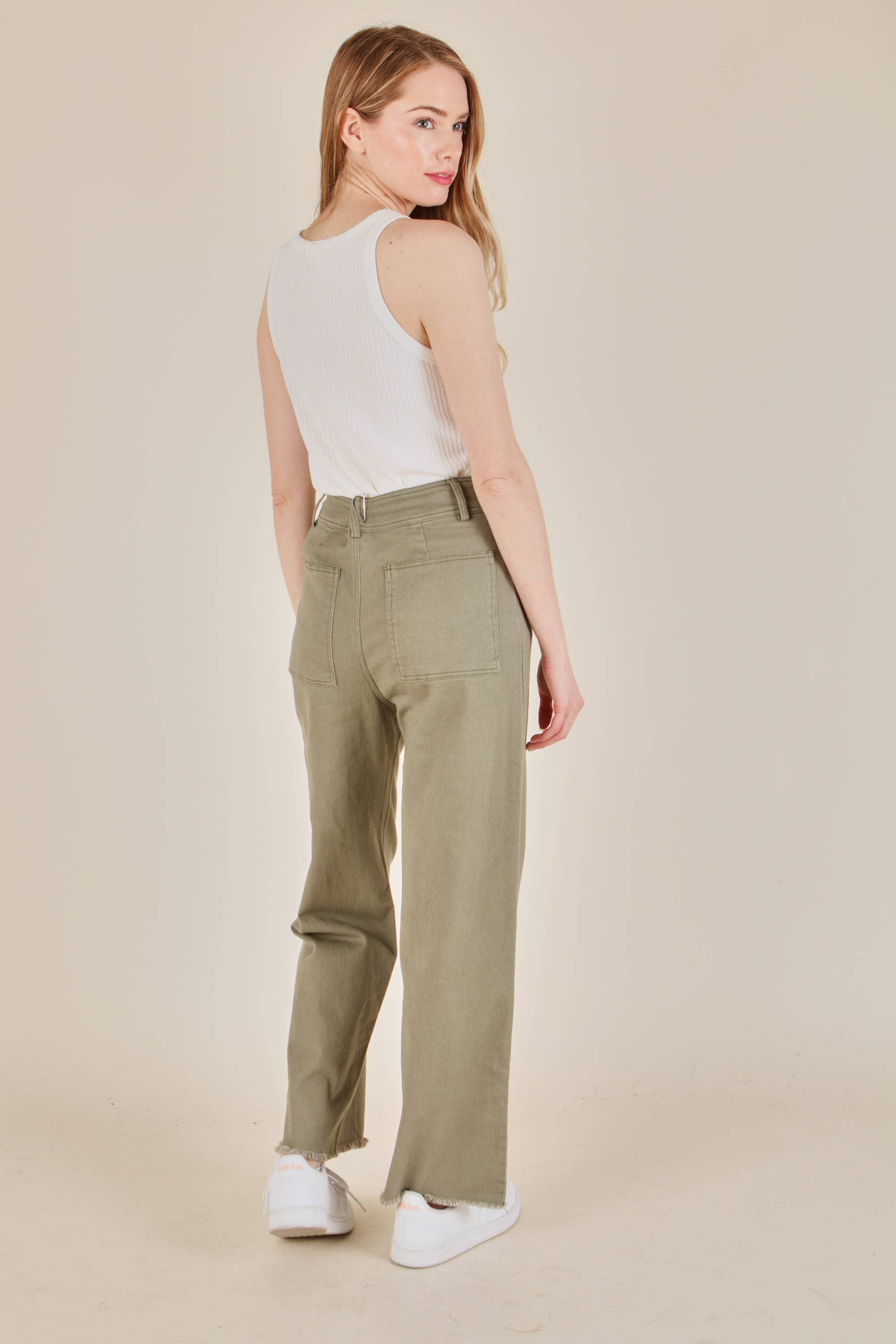 P.S Kate - Wholesale Pants - Women's - [✨BEST SELLER] Very stretchy solid button pants (P18659)3