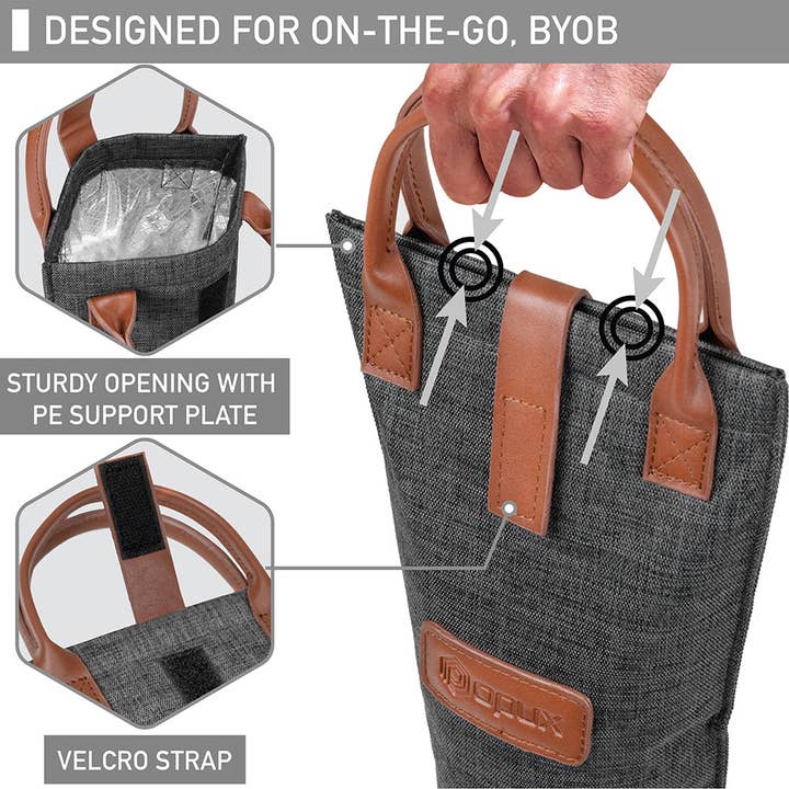 OPUX - Wholesale Wine tote - 1 Bottle Classic Wine Carrier Bag34