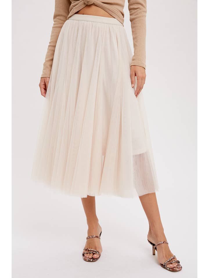 Bluivy - Wholesale Skirt - Women's - TULLE MIDI SKIRT
