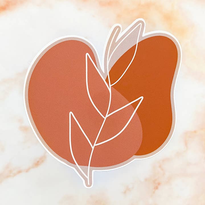 Boho Abstract Sticker | Plant Sticker | Matte Weatherproof for wholesale by Raquel Illustration