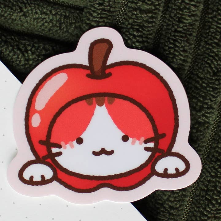 Miko Red Apple • Small Vinyl Sticker for wholesale by Sam’s Scribbles