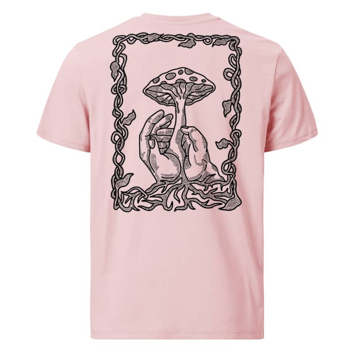 Camiseta unisex Karleth Mushroom - Rosa para venta al por mayor de Bønita Clothing