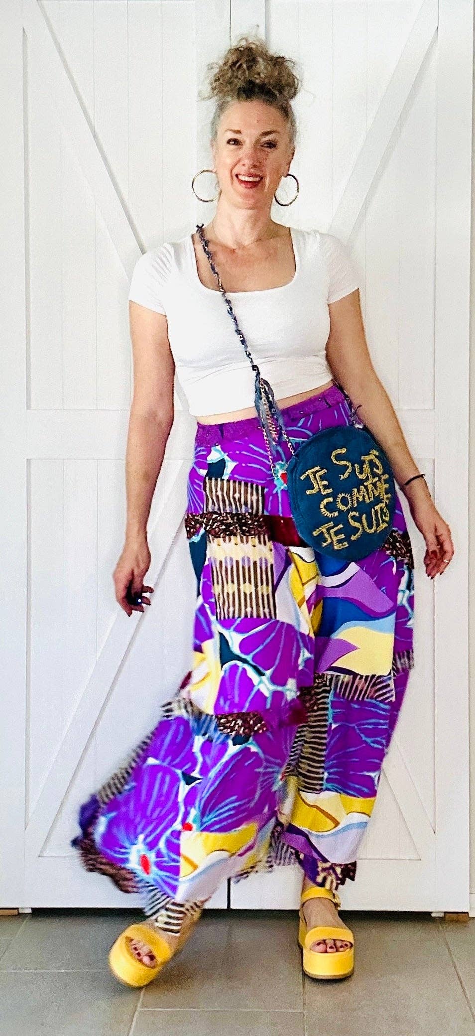 Aerial Clothing sRQ - Wholesale Skirt - Women's - Purple Pop Flounced Maxi Skirt2