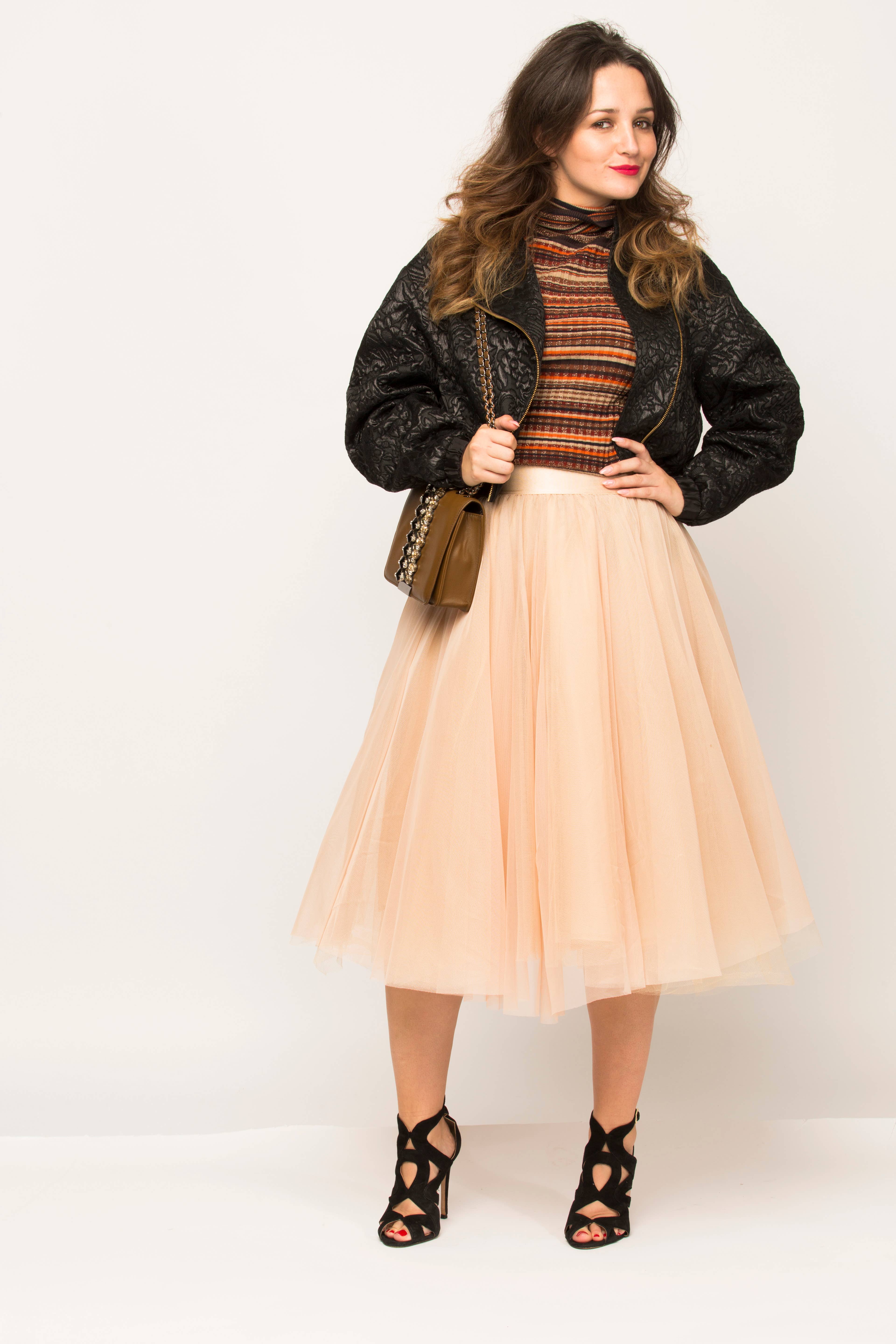 Sylvie Muller - Wholesale Skirt - Women's - Champagne Midi Tutu3