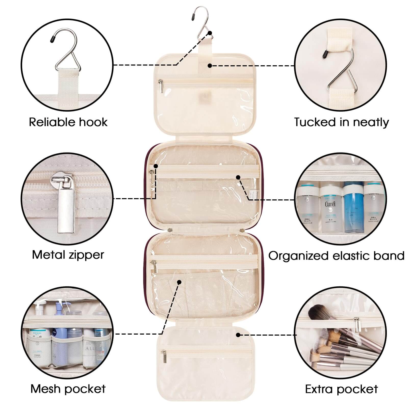 wandf – Großhandel Schmink-/Kosmetiktasche – Hängender Kulturbeutel für Frauen Reise-Make-up-Tasche53