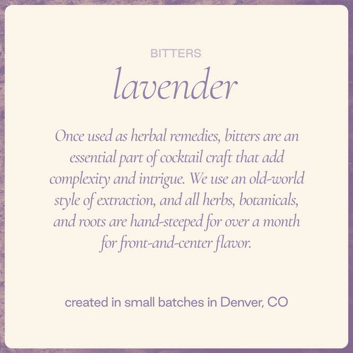 Strongwater - Wholesale Bitters - Lavender Floral Bitters3