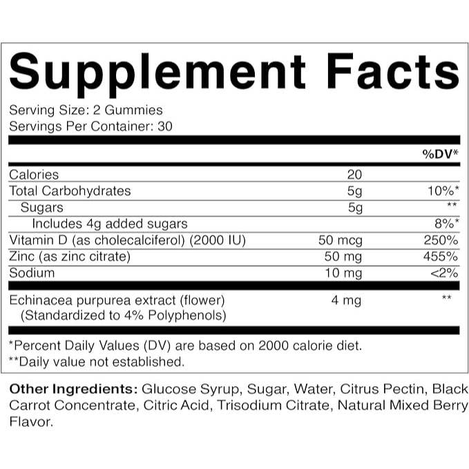 Vitamatic - Wholesale Oral Supplement/Vitamin - Vitamatic Zinc 50mg | 60 Vegan Gummies