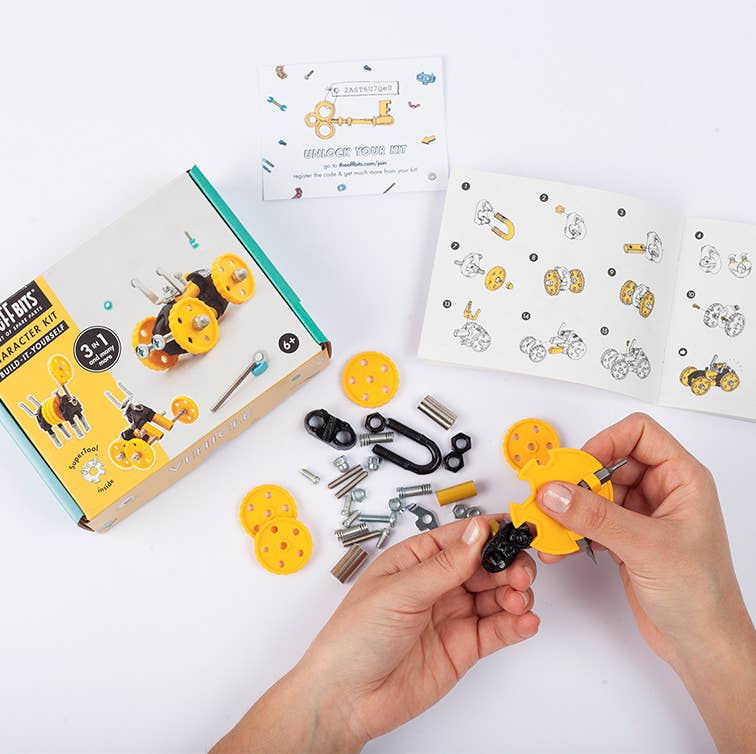 The OffBits - Wholesale Build-a-Toy - Kids - BlazeBit - Vehicle Kit: 3-in-1 Car Kit Build Toy, 6+5