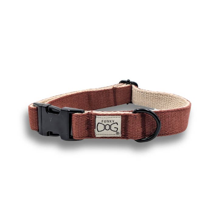Collare per Cani in Canapa 2,5 cm – Marrone | Ecologico & Fatto a Mano per la vendita all'ingrosso da parte di FUNKY DOG