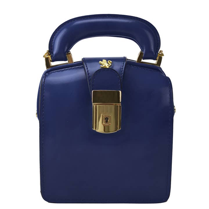 Brunelleschi R120/L Handtas in Koeienleer Blauw voor wholesale door Pratesi