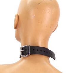 Axovus - Wholesale Choker/Collar - Leather Metal Band Single Ring Bondage Collar