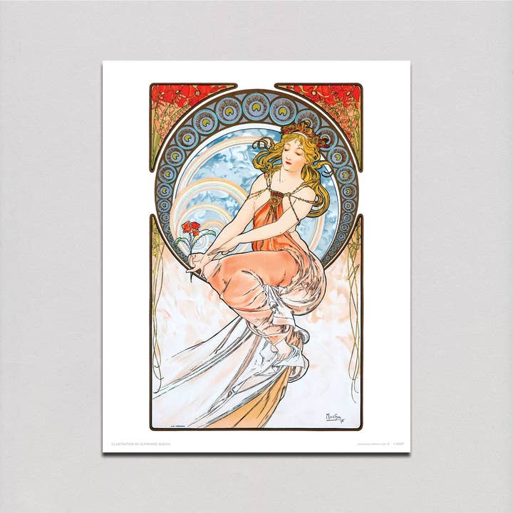 Laughing Elephant - Venta al por mayor Ilustración - Lámina Rainbow Goddess - Alphonse Mucha