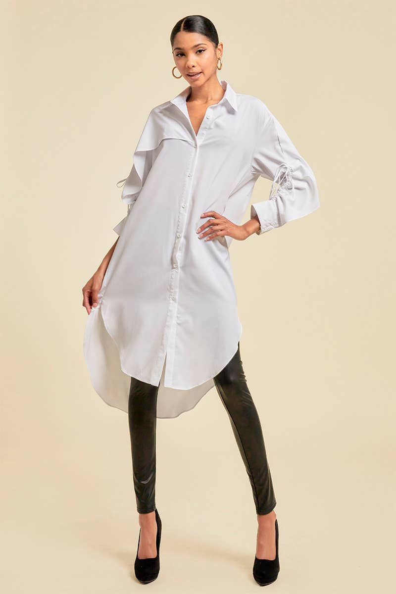 QMP Moda – Großhandel Kleid – Damen – ASYMMETRISCHES HEMDKLEID0