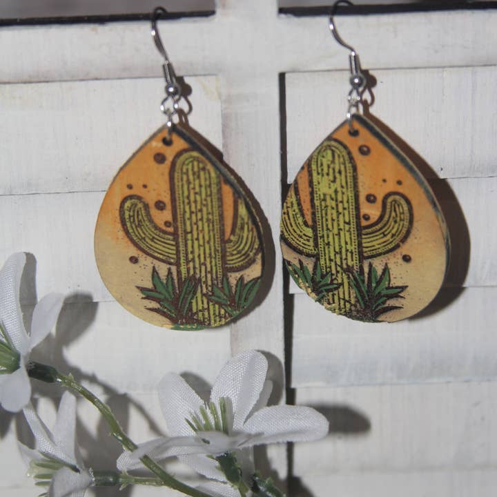 Hermosos pendientes colgantes tipo cactus para venta al por mayor de NYOG Side Hustle
