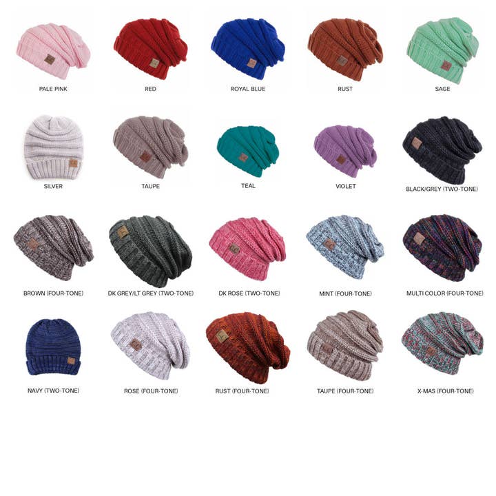 Truly Contagious - Wholesale Beanie - Women's - CC Minimalist Slouch Beanie ( HAT-100 ) ( HAT-6242 )