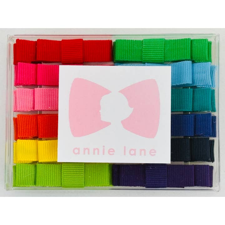 Boîte de 12 nœuds pour cheveux - solide 5 pour la vente par Annie Lane