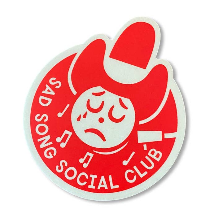 Sad Song Social Club - Country Music Variant Sticker for wholesale by Bryan Spear Studio