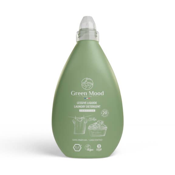 Lessive Liquide Naturelle - Sensitive - Sans Parfum pour la vente par GREEN MOOD ORGANIC PRODUCTS FRANCE