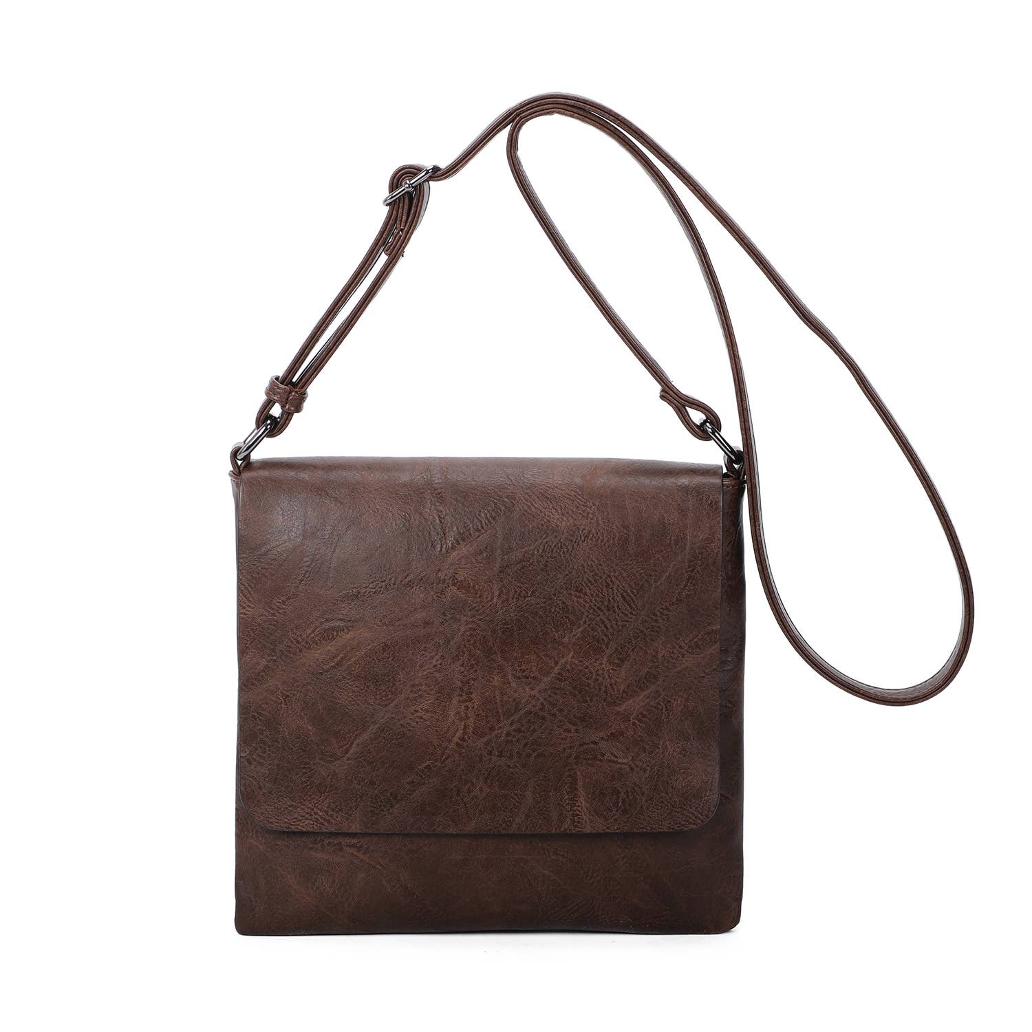 INES DELAURE - Wholesale Messenger Bag - Women's - Zipped flat pouch with soft and very practical flap1