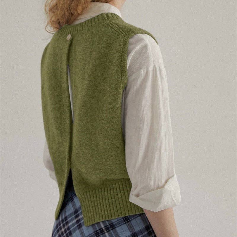 Marayn – Engroshandel Strikvest/slipover – Kvinder – Chic fransk strikvest forår/efterår lag-på-lag essentiel19