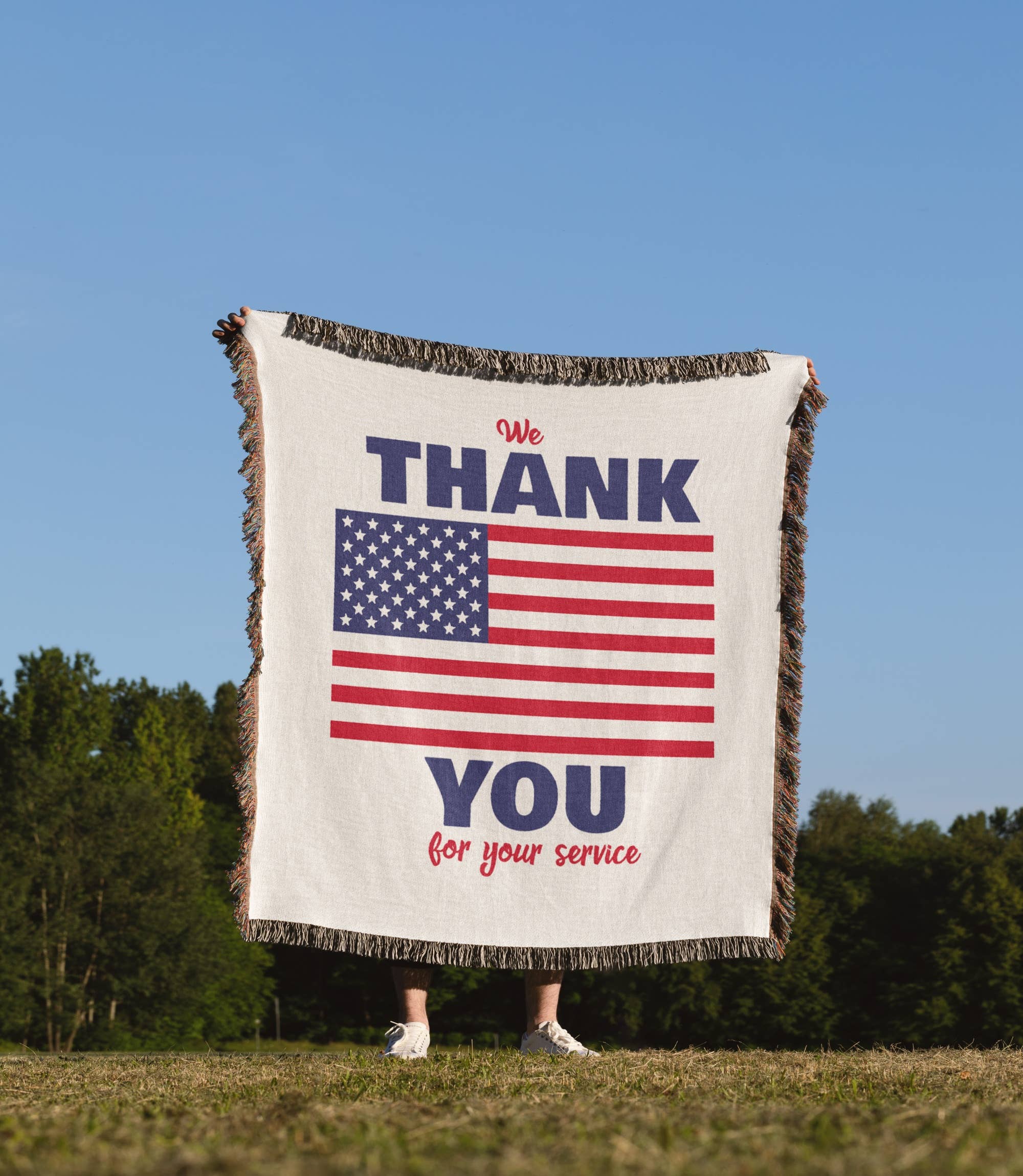 3dRose - Wholesale Throw Blanket - 3dRose, We Thank You For Your Service - Veteran, Blanket1