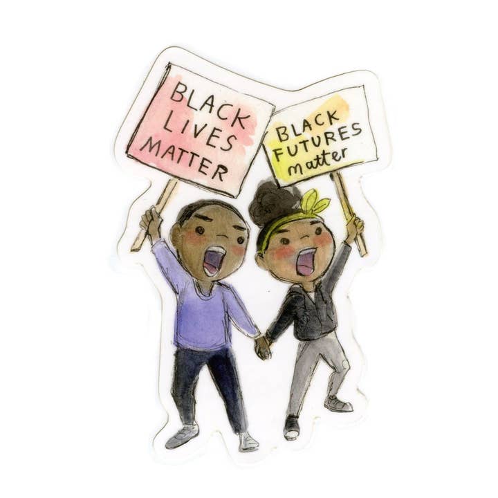 Black Lives Matter Protest Sticker for wholesale by Le Petit Elefant