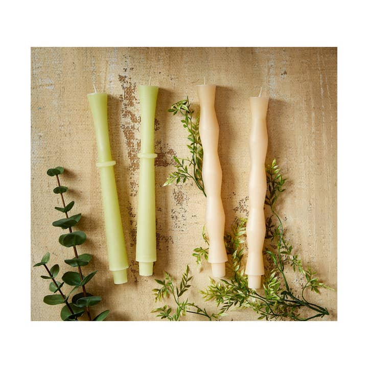 tag - Wholesale Tapered Candle/Candlestick - Column Sculpted Tapers Set of 2 - Ivory